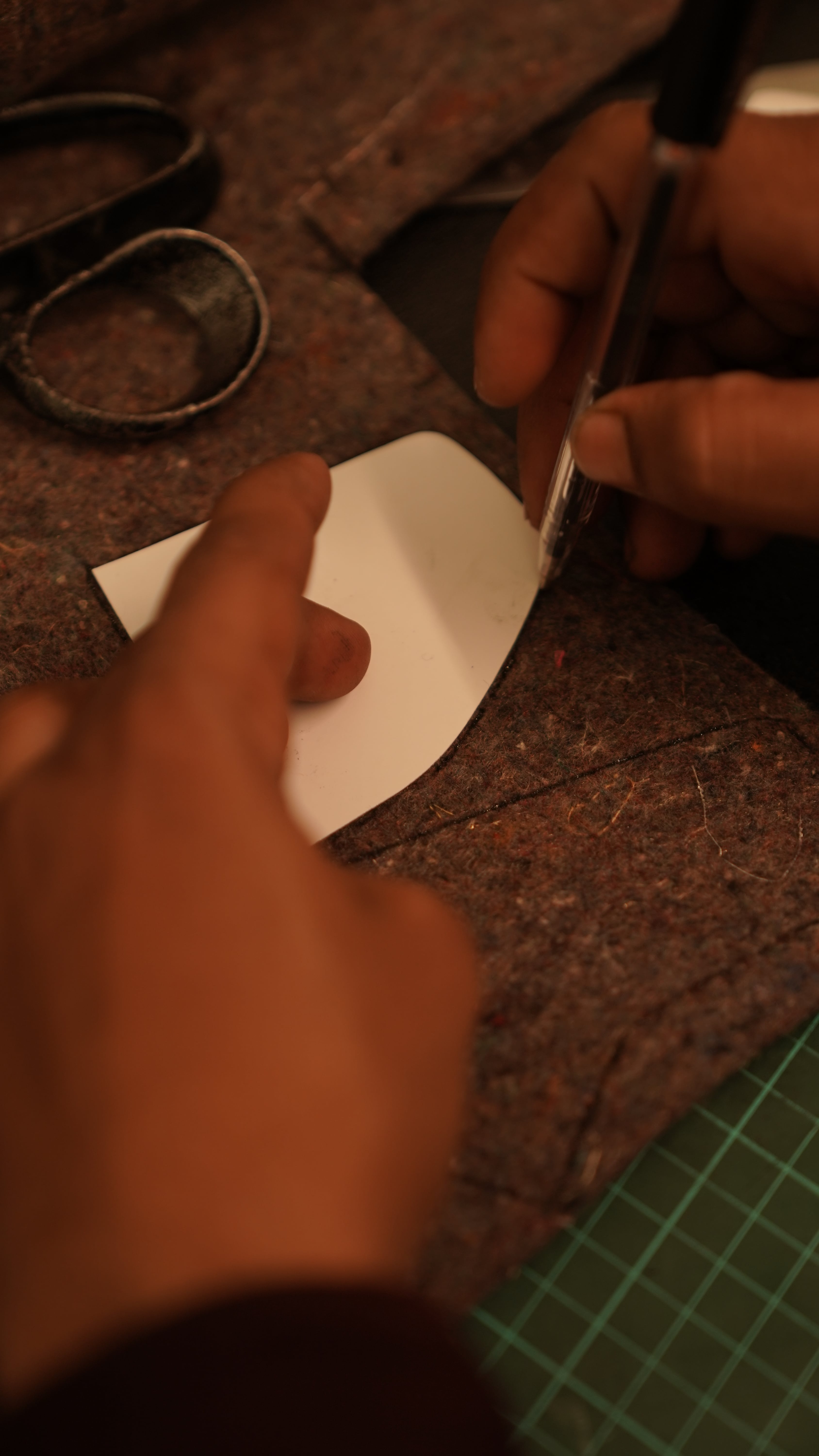 Cutting material to shape